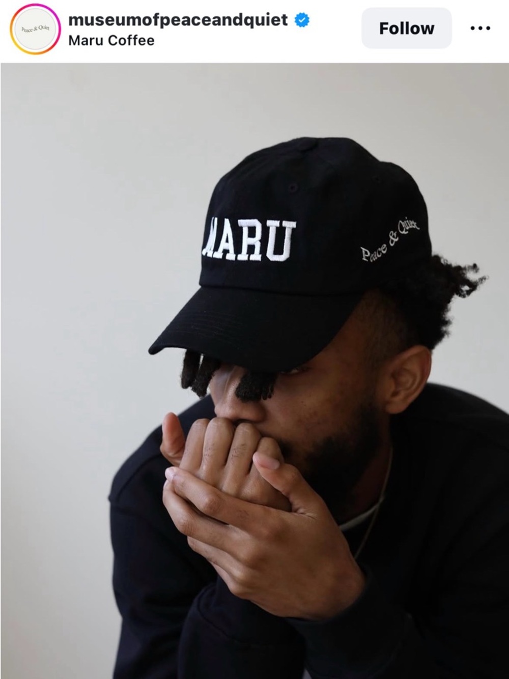 Museum Of Peace & Quiet MARU Coffee LA Black Cotton Cap Dad Baseball Hat